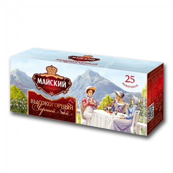 Чай черный Майский Высокогорный 25 пак оптом 