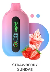 Электронная сигарета   Puffmi Pure  мороженое с клубничным сиропом 12000 затяжек 20мг (2%) Оптом